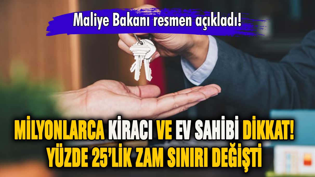 Milyonlarca kiracı ve ev sahibini ilgilendiriyor! Yüzde 25 zam sınırı kaldırıldı!