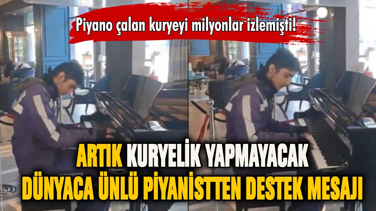 Piyano çalan Getir kuryesi profesyonel eğitim alacak