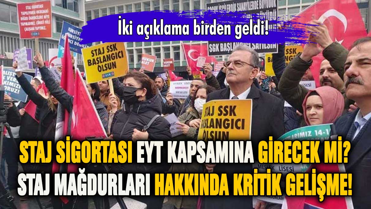 Staj sigortası EYT kapsamına girecek mi? Kritik görüşme gerçekleşti