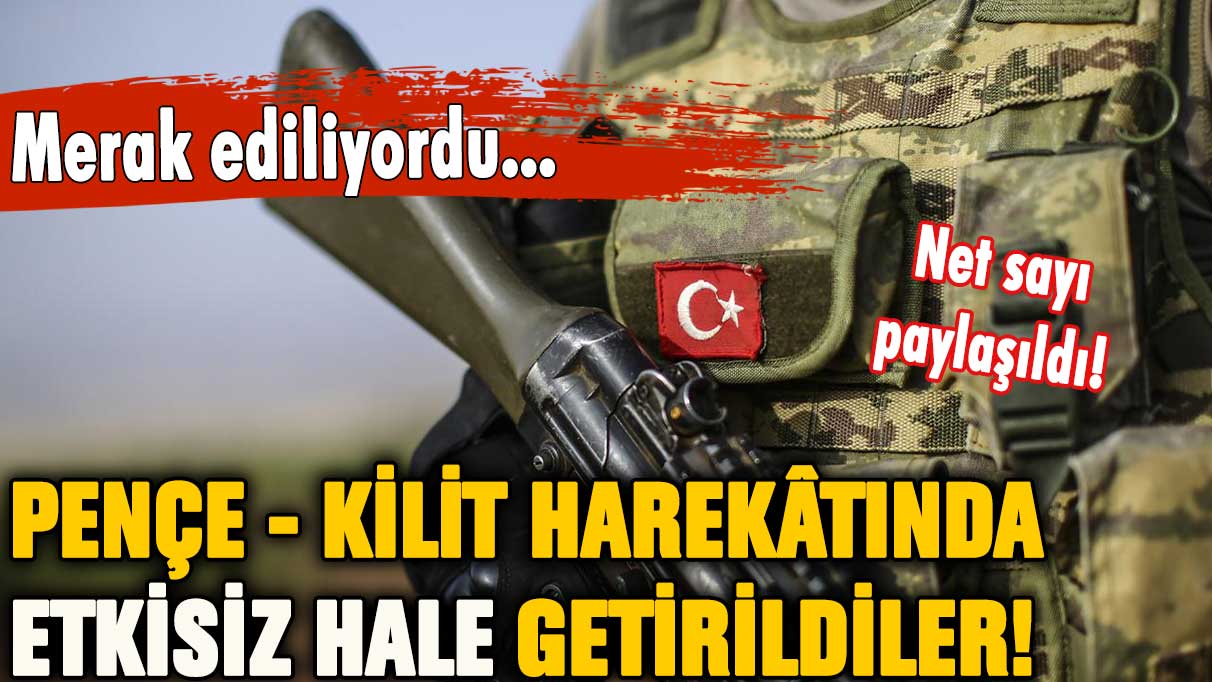 Pençe - Kilit Operasyonu'nda etkisiz hale getirilen terörist sayısı açıklandı