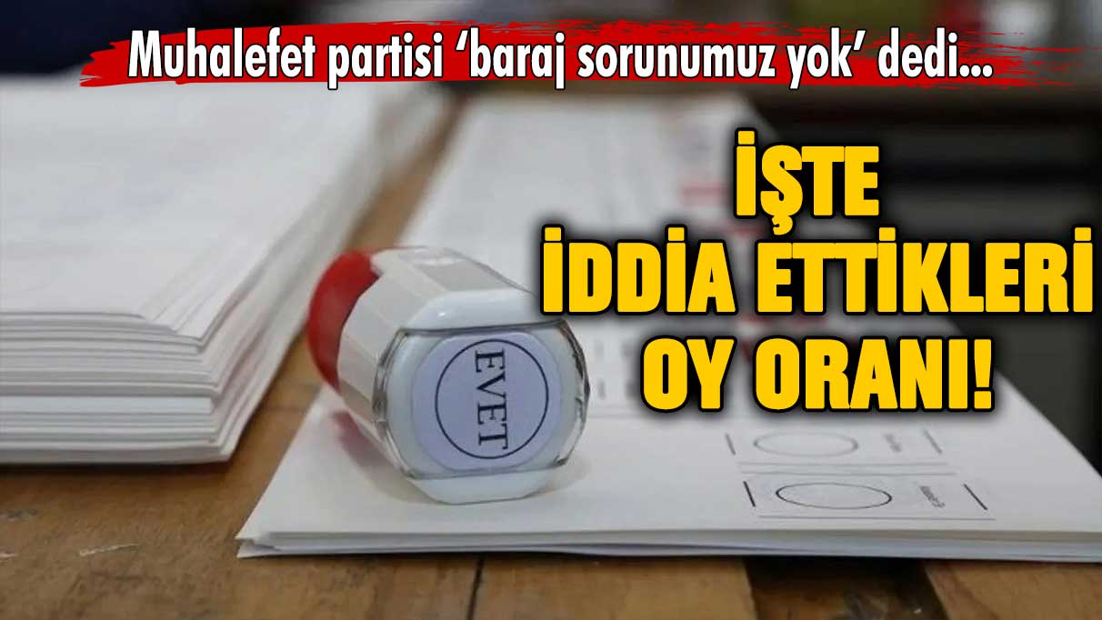 Bir muhalefet partisi barajı geçtiğini açıkladı: İşte iddia edilen yeni oy oranı