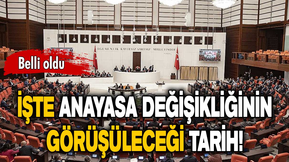 Anayasa değişikliği teklifi 19 Ocak’ta görüşülecek!