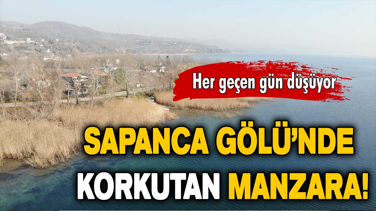 Korkutan manzara: Sapanca Gölü’nün su seviyesi düştü!