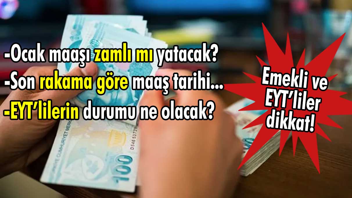 Emekliler dikkat! Ocak maaşı zamlı mı olacak? İşte tahsis numarasına göre maaşların yatacağı günler