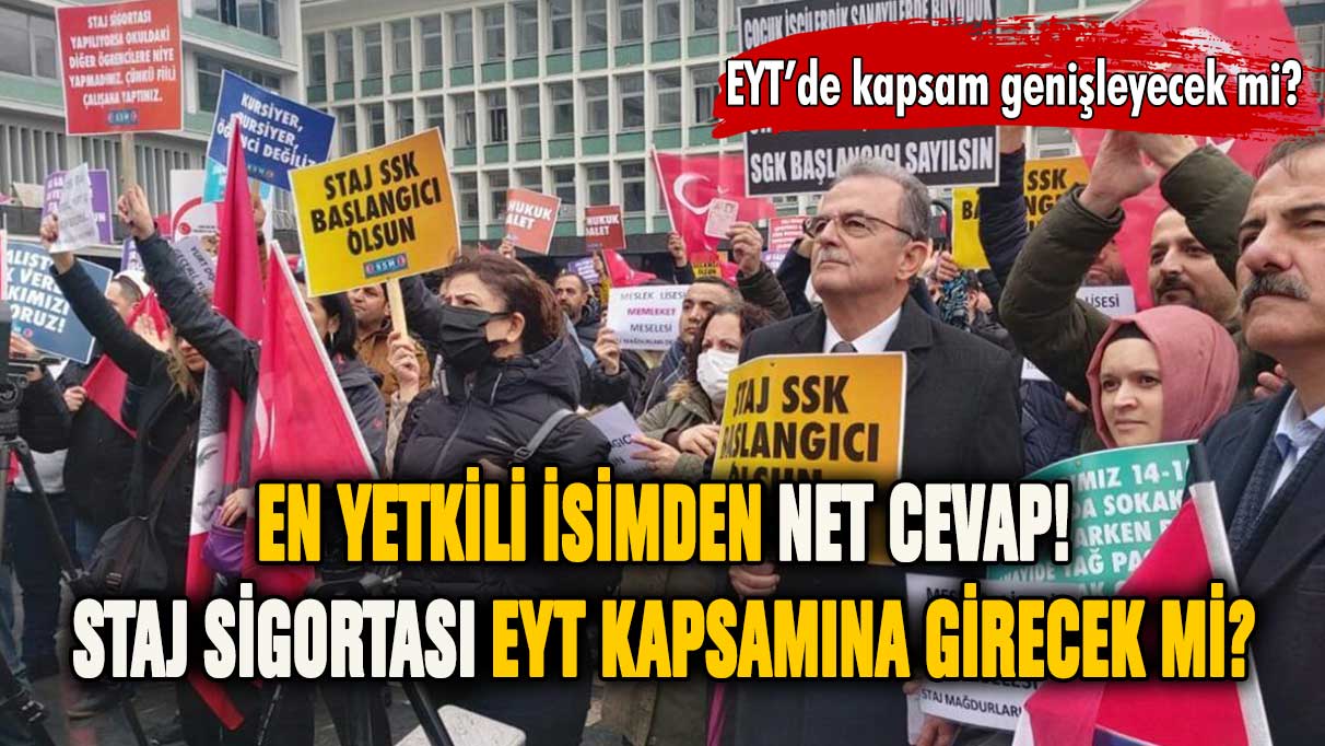 En yetkili isimden net cevap! Staj ve çıraklık mağdurları emekli olacak mı?