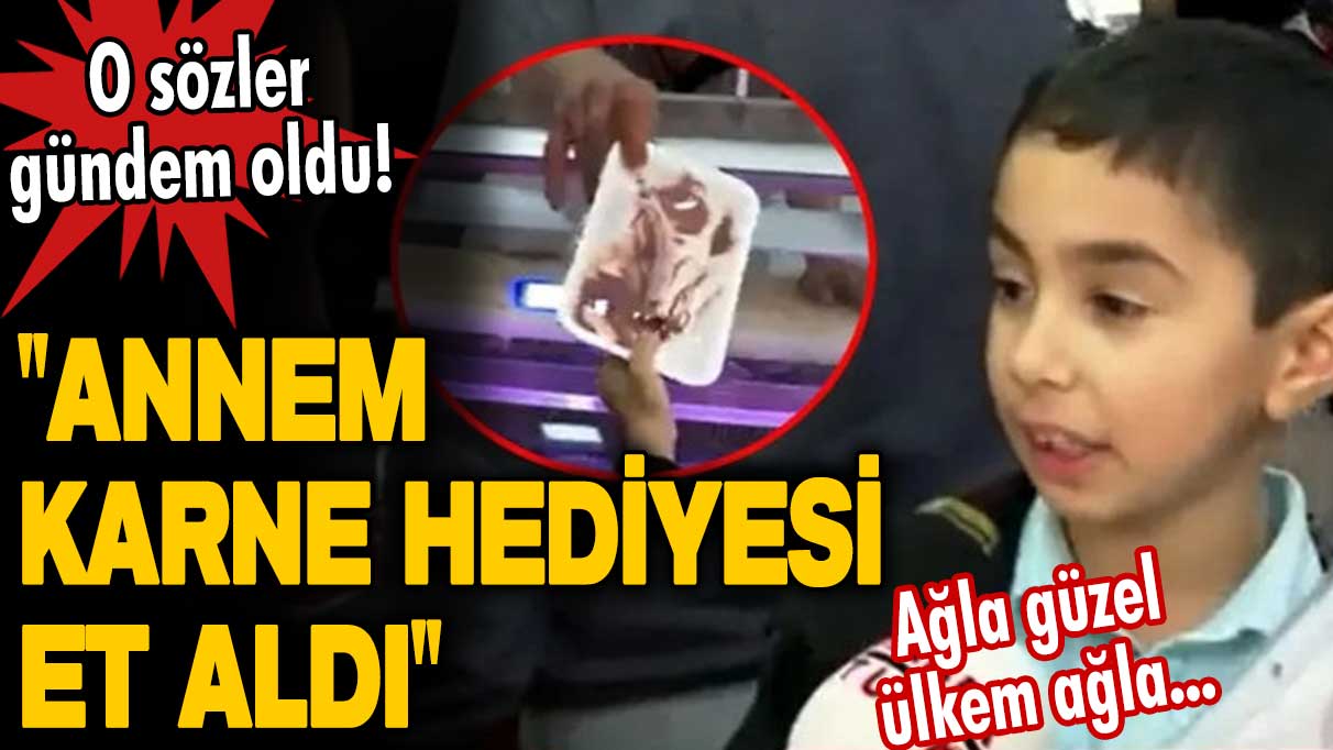 Ağla güzel ülkem ağla! O sözler sosyal medyada gündem oldu: Annem karne hediyesi et aldı