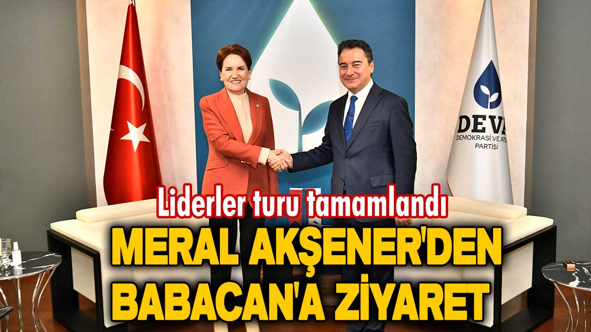 Liderler turu tamamlandı! Meral Akşener'den Babacan'a ziyaret