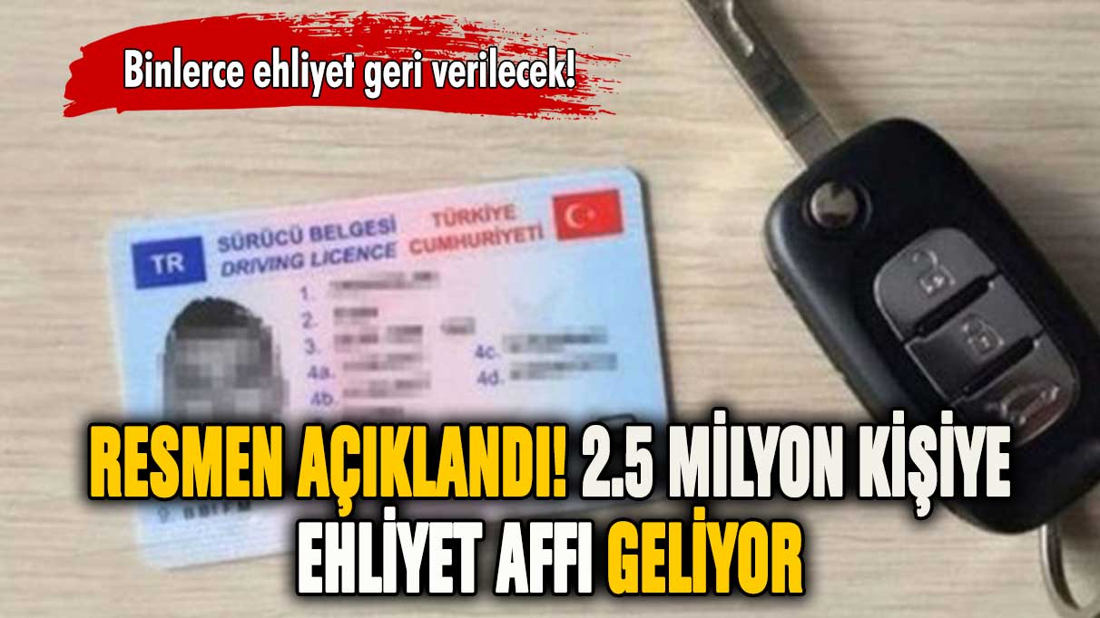 Ehliyet affı resmen açıklandı! 2.5 milyon kişinin ceza puanları silinecek