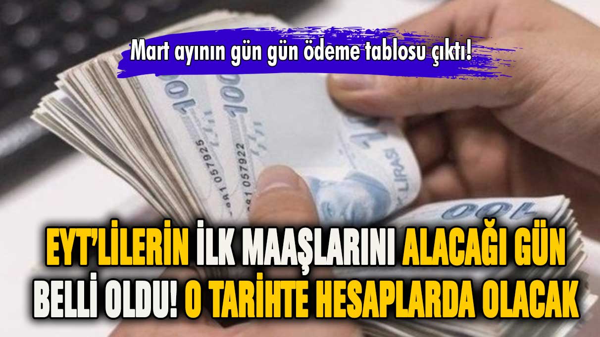 EYT'lilerin ilk maaşlarını alacağı gün belli oldu! Mart ayının o gününde hesaplarda olacak!