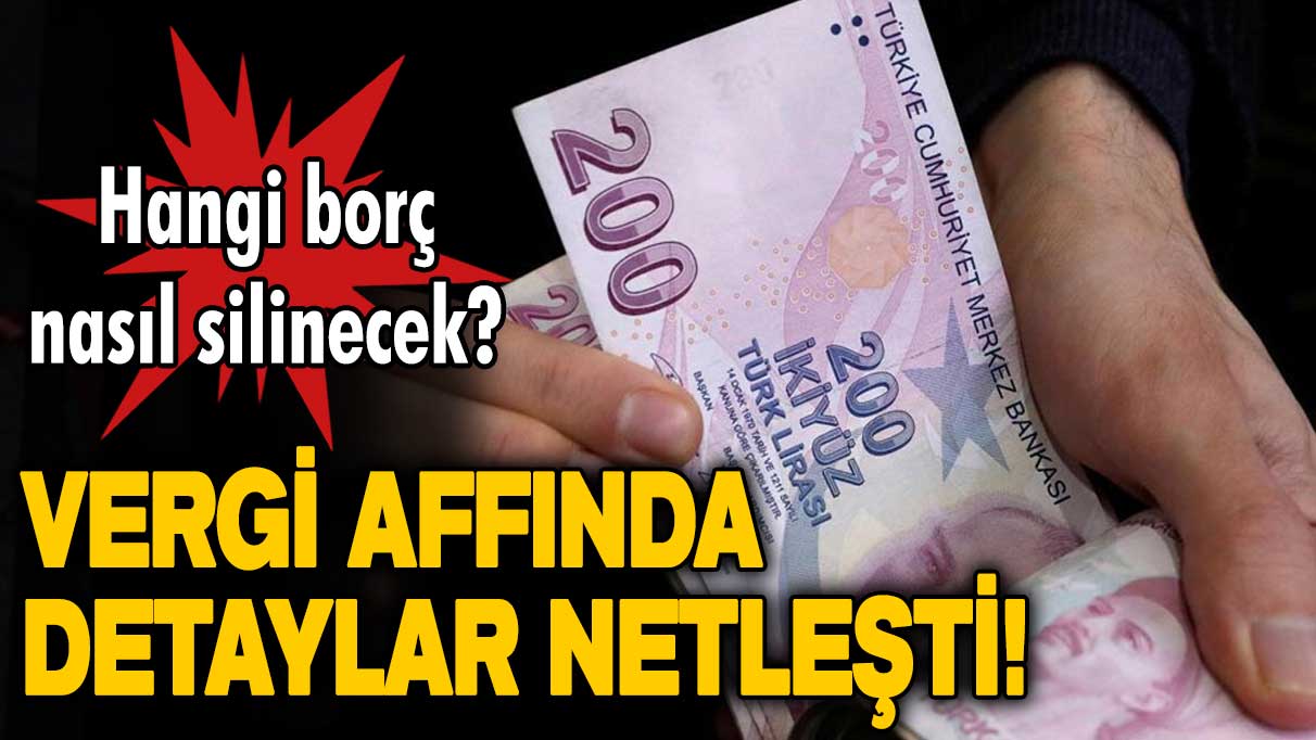 Vergi affında detaylar netleşti! Hangi borç nasıl silinecek? İşte ayrıntılar...