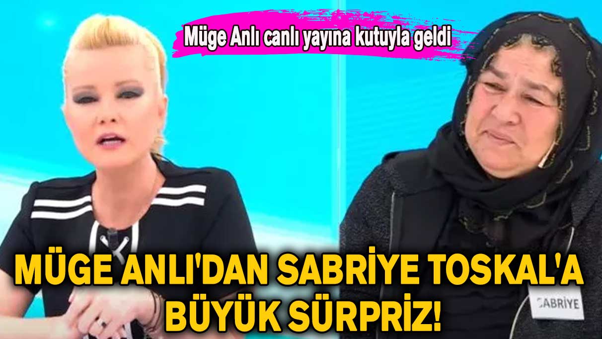 Müge Anlı'dan Sabriye Toskal'a büyük sürpriz! Stüdyoda alkış tufanı koptu