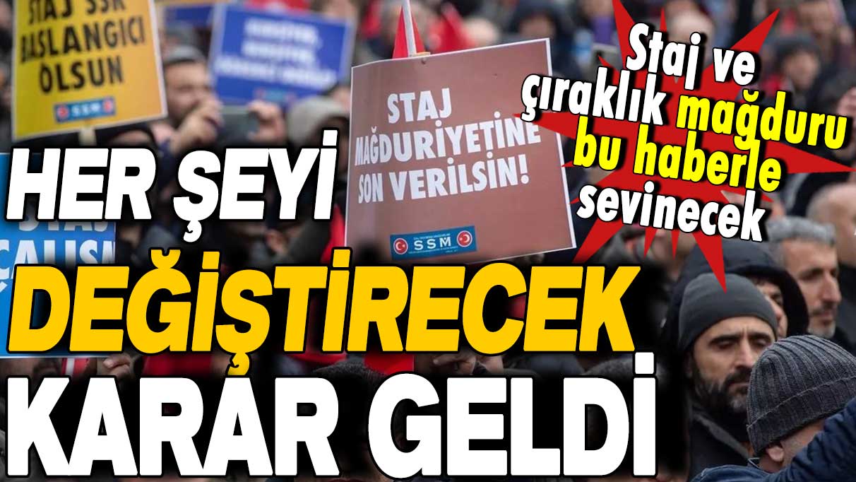 EYT'de staj ve çıraklık mağdurları için her şeyi değiştirecek karar açıklandı: İşte flaş gelişme