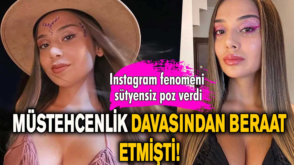 Müstehcenlik davasından beraat etmişti! Merve Taşkın sütyensiz poz verdi