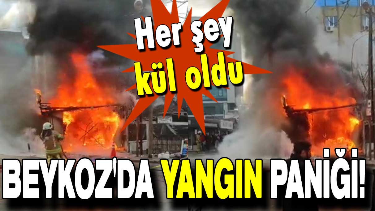 Beykoz'da ayakkabı dükkanında yangın: Kullanılamaz hale geldi!