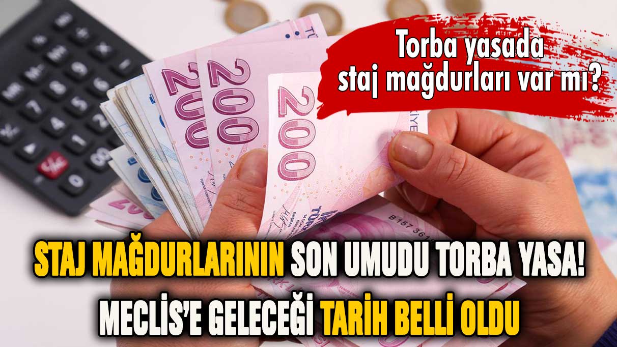 Staj mağdurlarının son umudu torba yasada! Meclis'e geleceği tarih belli oldu