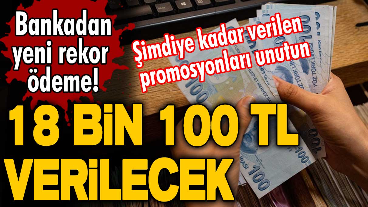 Şimdiye kadar verilen promosyonları unutun! Bankadan yeni rekor ödeme! Tam 18 bin 100 TL verilecek 