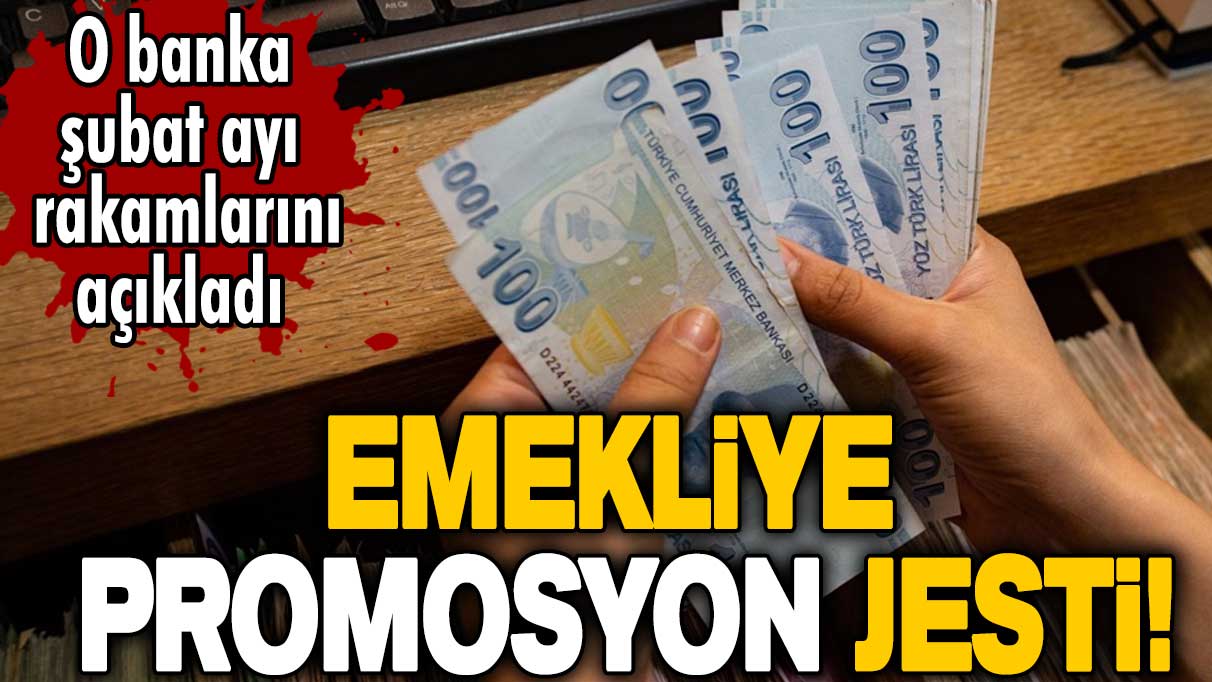 Emekliye promosyon jesti! O banka şubat ayı rakamlarını açıkladı