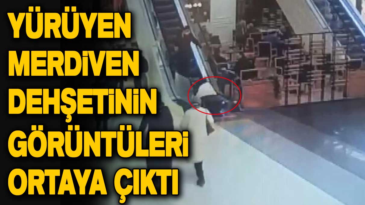 Yürüyen merdiven dehşetinin güvenlik kamerası görüntüleri ortaya çıktı