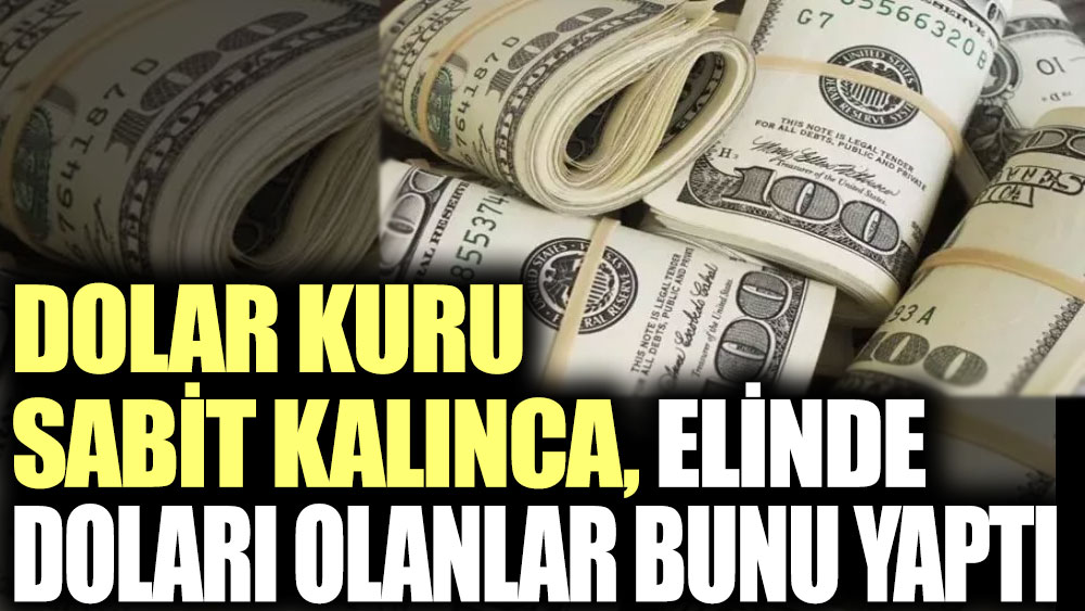 Dolar kuru sabit kalınca, elinde doları olanlar bunu yapmaya başladı