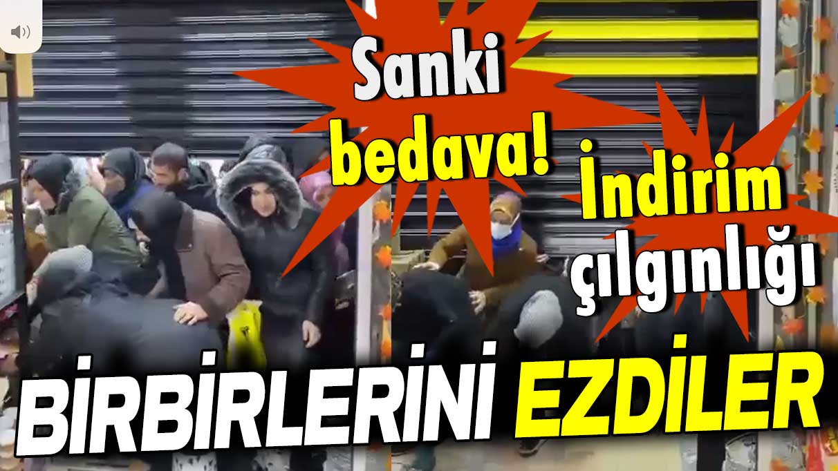 Bursa'da izdiham: Ucuz ürün için birbirlerini ezdiler!