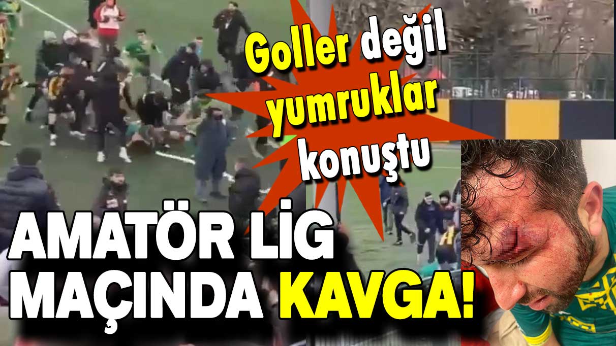 Amatör lig maçında kavga: Goller değil yumruklar konuştu!