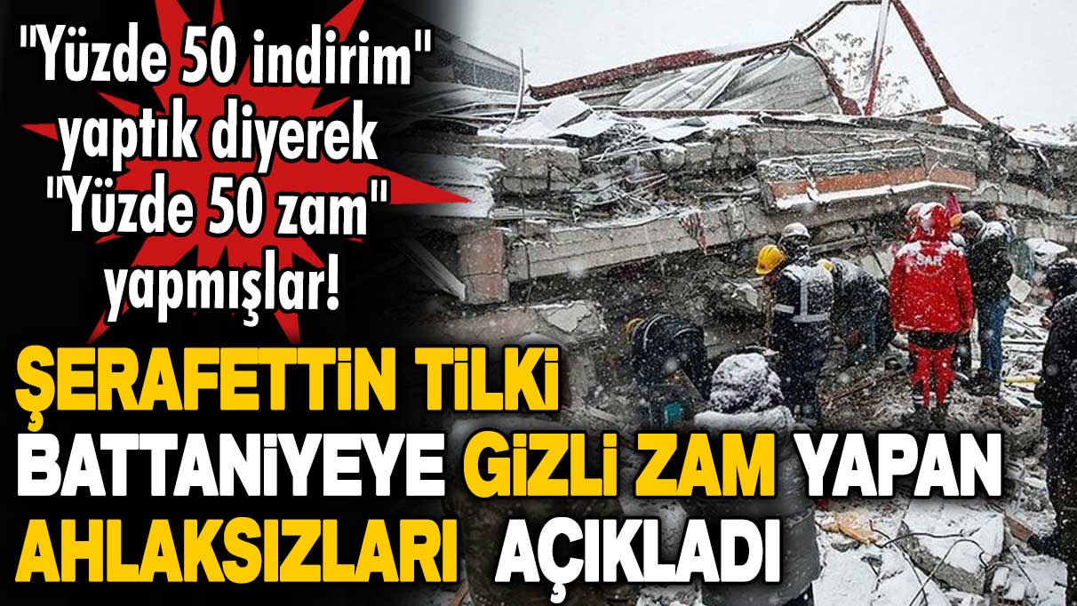 Şerafettin Tilki battaniyeye gizli zam yapan ahlaksızları açıkladı  