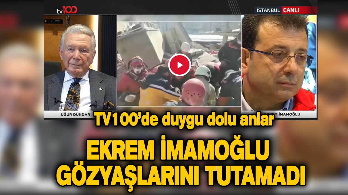 TV100’de duygu dolu anlar! Ekrem İmamoğlu gözyaşlarını tutamadı