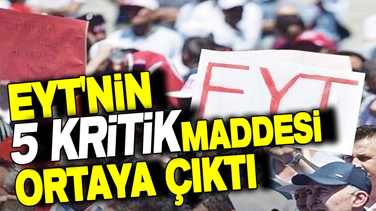 Staj ve çıraklık mağdurlarının sorunu netleşti! EYT'nin 5 kritik maddesi ortaya çıktı