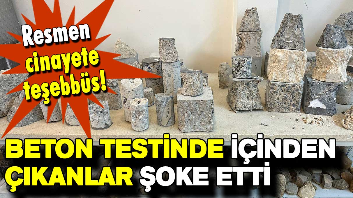 Resmen cinayete teşebbüs: Beton testinde içinden çıkanlar şoke etti!