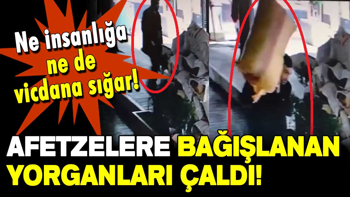 Ne insalığa ne vicdana sığar bu! Afetzelere bağışlanan yorganları çaldı