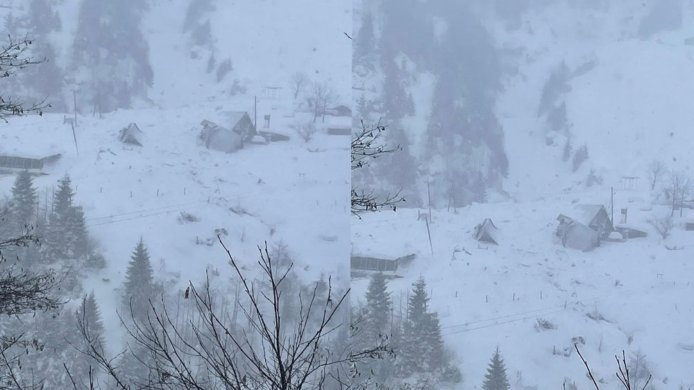 Rize’de çığ düştü!