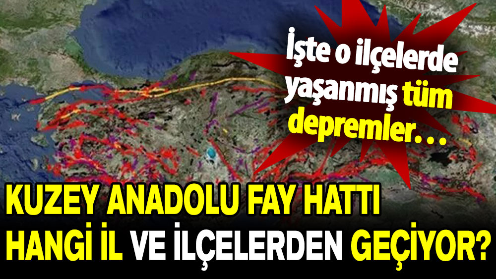 Kuzey Anadolu Fay Hattı hangi il ve ilçelerden geçiyor? İşte o ilçelerde yaşanmış tüm depremler…