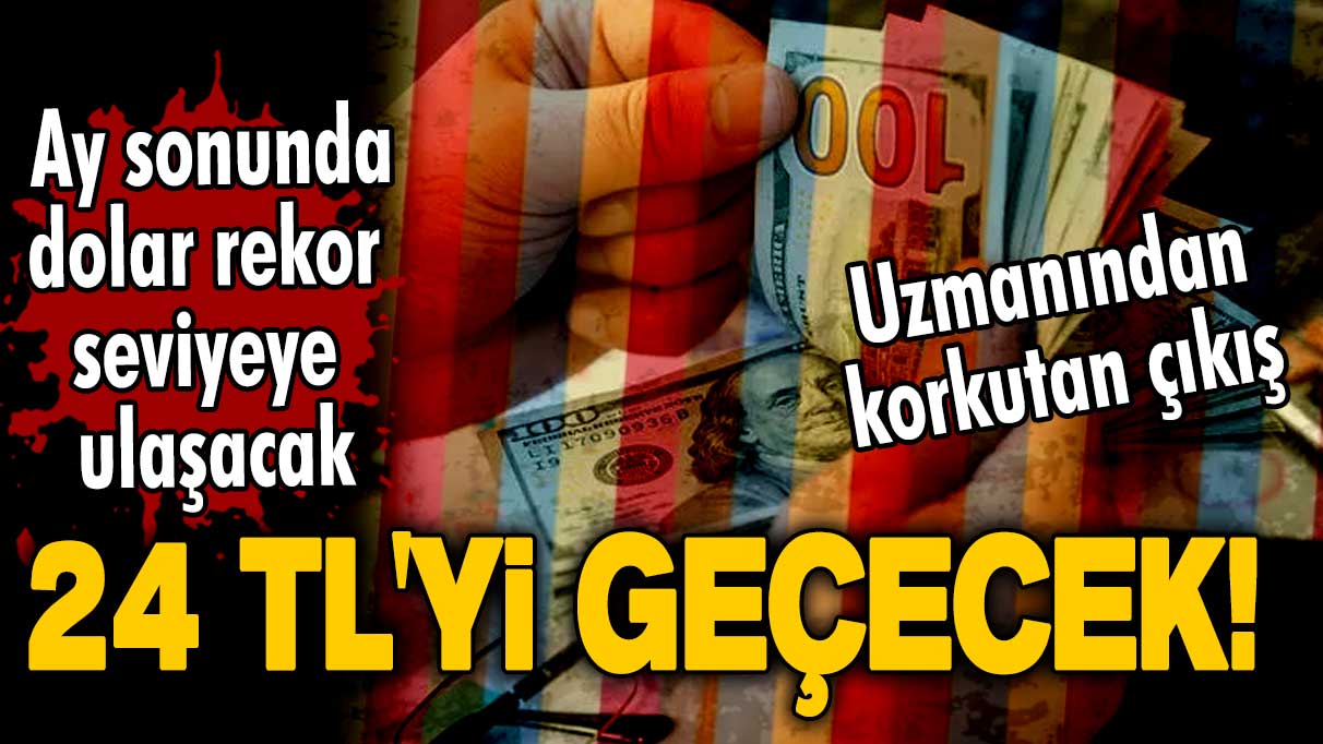 Uzmanından korkutan çıkış! Ay sonunda dolar rekor seviyeye ulaşacak! 24 TL'yi geçecek