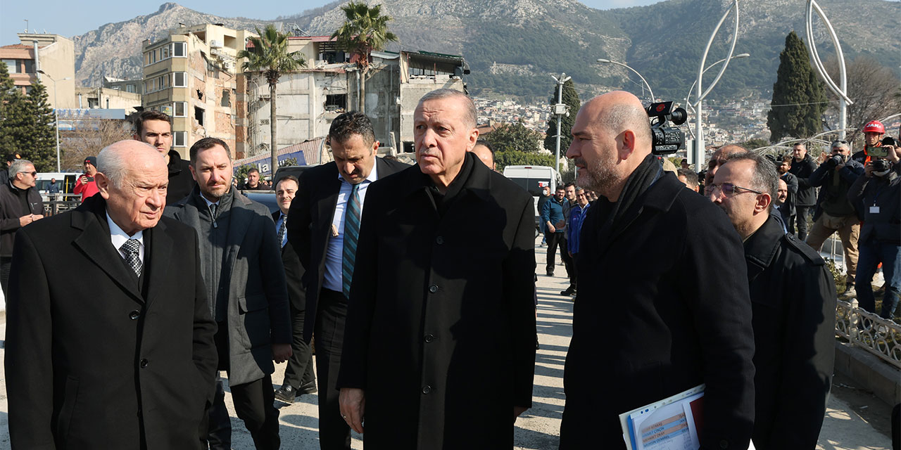 Erdoğan ve Bahçeli'den Hatay'a ziyaret!