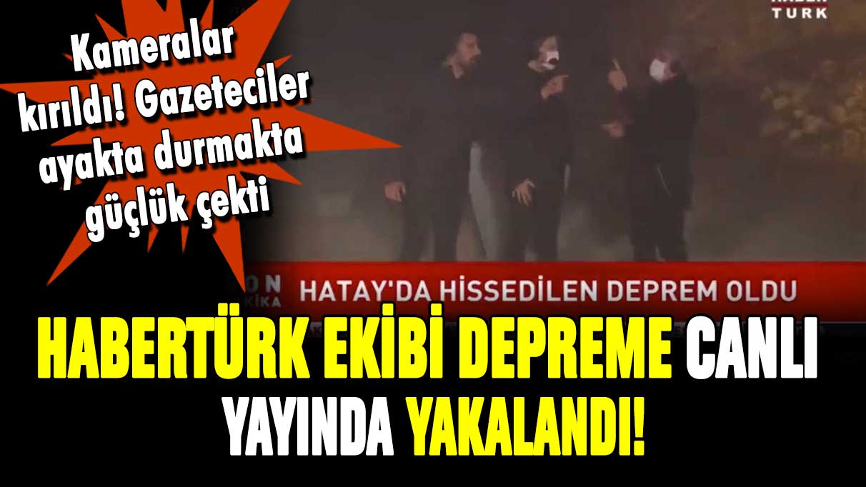 Canlı yayında depreme yakalandılar! İşte korkutan anlar