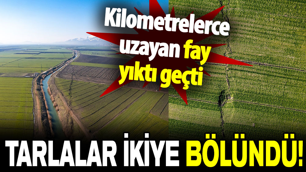 Fay yıktı geçti: Kahramanmaraş'ta tarlalar ikiye bölündü!