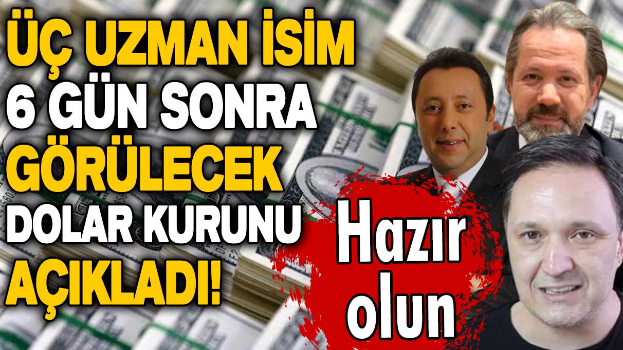 Selçuk Geçer, İslam Memiş ve Çetin Ünsalan 6 gün sonra görülecek dolar kurunu açıkladı! Hazır olun