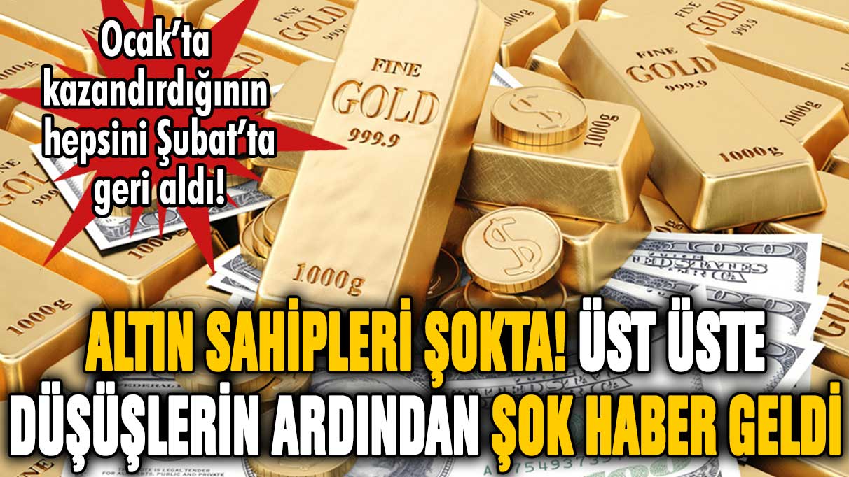 Altın sahipleri şokta! Üst üste düşüşlerin ardından şaşırtan haber geldi