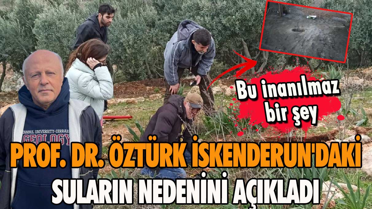 Prof. Dr. Öztürk İskenderun'daki suların nedenini açıkladı