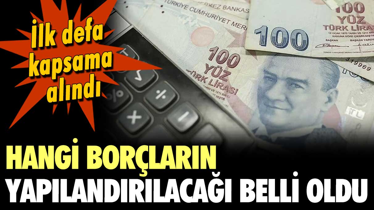 Borç yapılandırmada detaylar belli oldu: İşte paket kapsamına ilk kez alınan borçlar