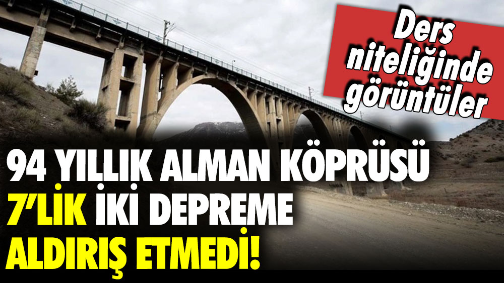 Ders niteliğinde görüntü: 94 yıllık Alman Köprüsü depremden sağ çıktı