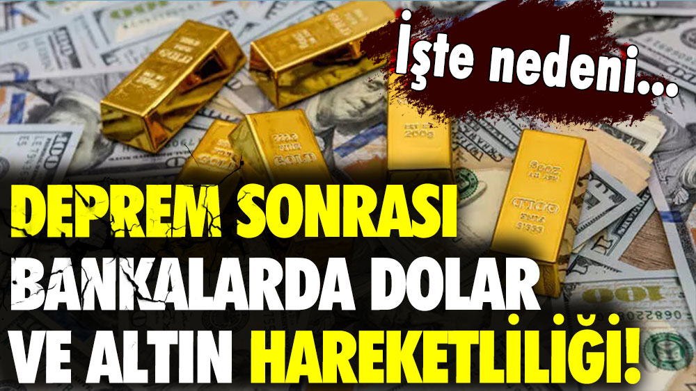 Deprem sonrası bankalarda dolar ve altın hareketliliği başladı: İşte nedeni...