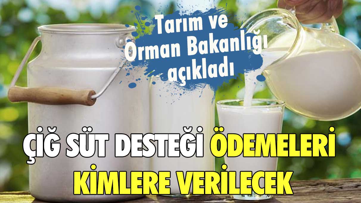 Tarım ve Orman Bakanlığı açıkladı! Çiğ süt desteği ödemeleri kimlere verilecek