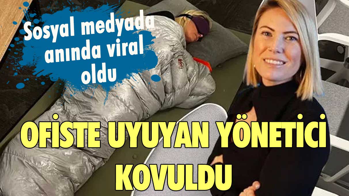 Ofiste uyuyan yönetici kovuldu! Sosyal medyada anında viral oldu