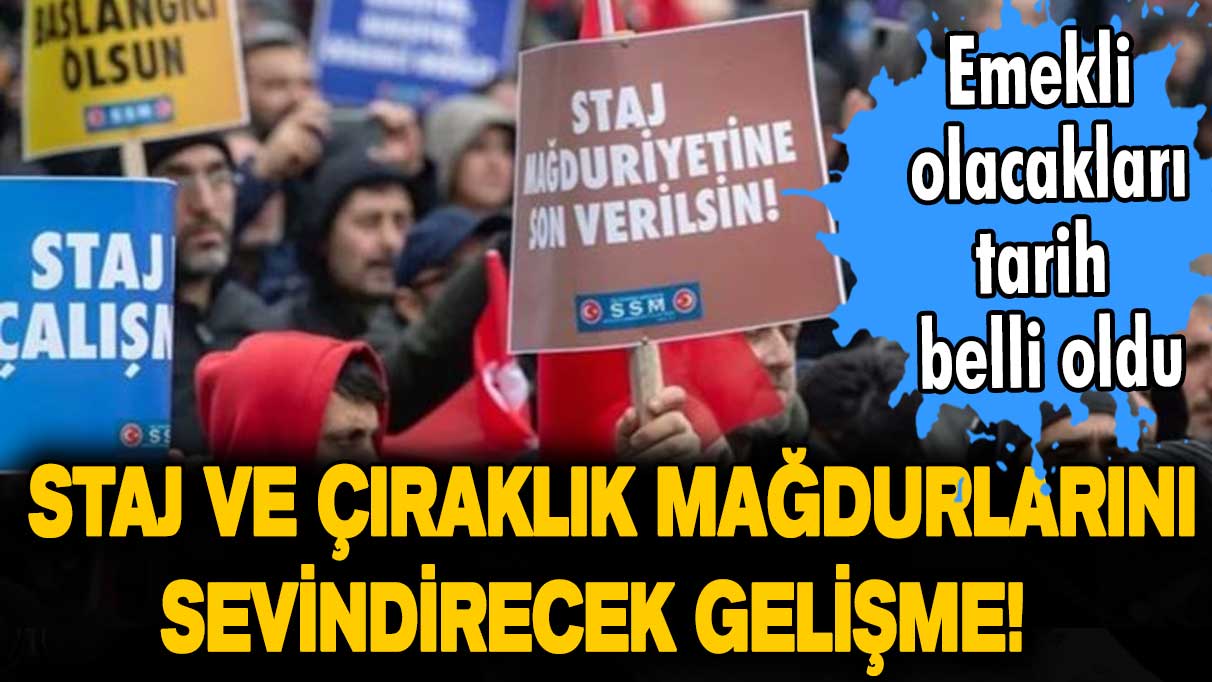 EYT sonrası staj ve çıraklık mağdurlarını sevindirecek gelişme! SGK uzmanı tarih vererek duyurdu! Staj ve çıraklık mağdurları da emekli olacak