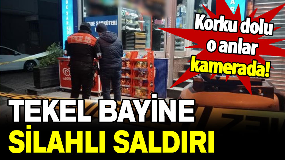 Kağıthane’de tekel bayine silahlı saldırı: korku dolu anlar kamerada!