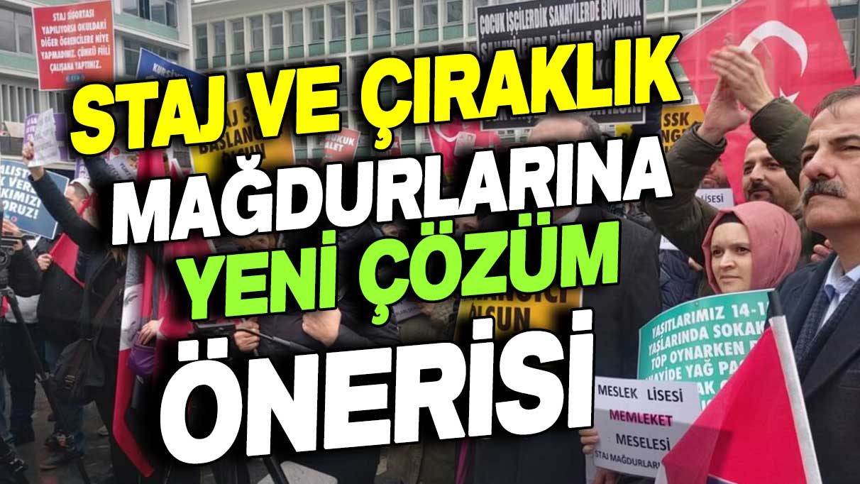 EYT'de staj ve çıraklık mağdurlarına yeni çözüm önerisi duyuruldu... Aslında bu kadar kolay