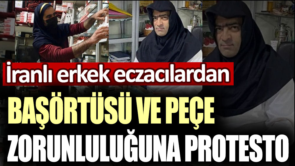 İranlı erkek eczacılardan ‘başörtüsü ve peçe’ protestosu