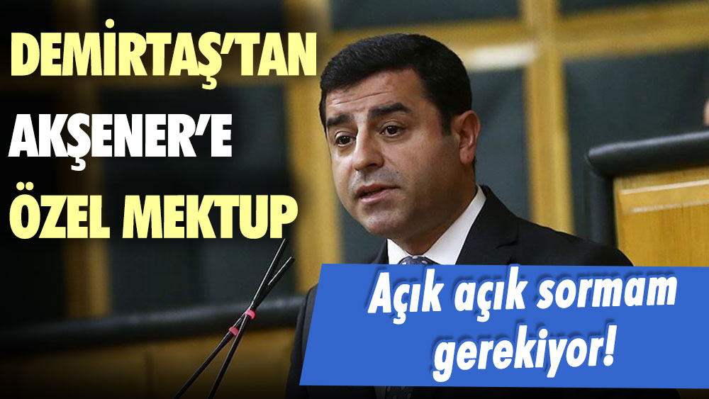 Selahattin Demirtaş'tan Meral Akşener'e açık mektup!