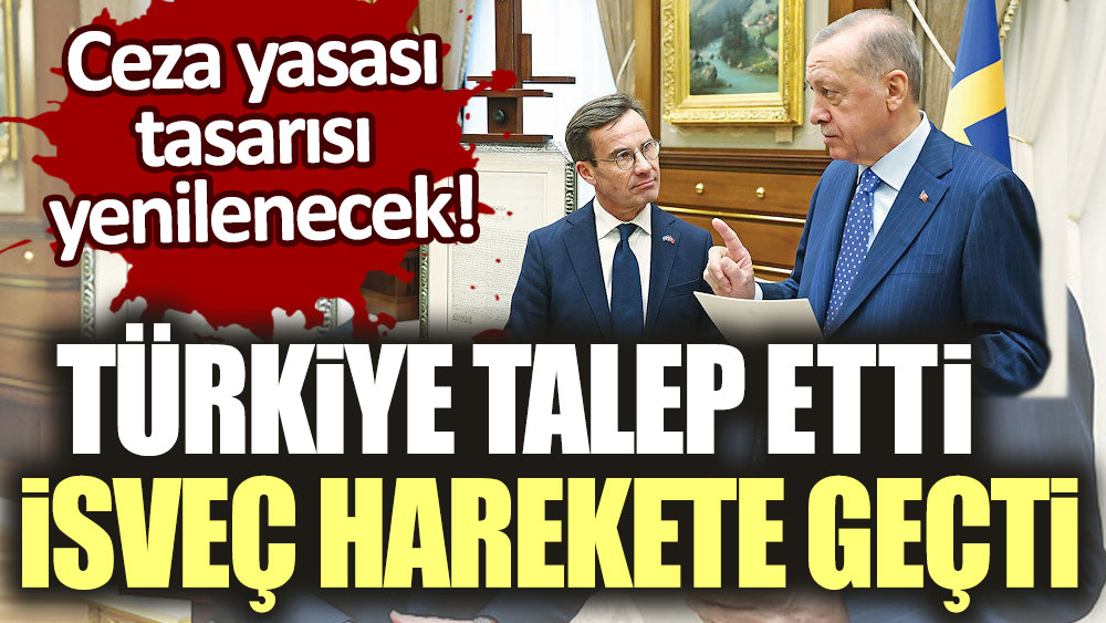 Türkiye talep etti: İsveç harekete geçti!  Ceza yasası tasarısı yenilecek